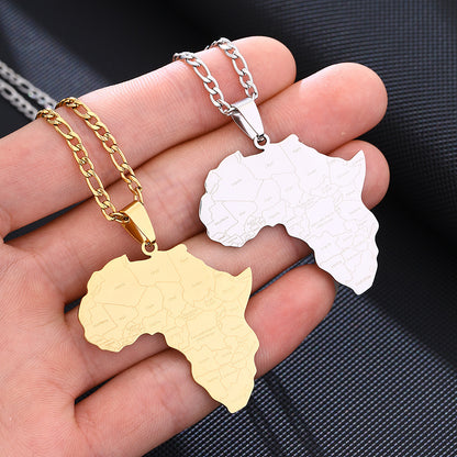 Africa coat of arms necklace