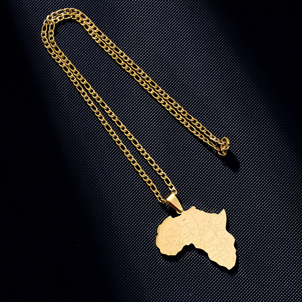 Africa coat of arms necklace