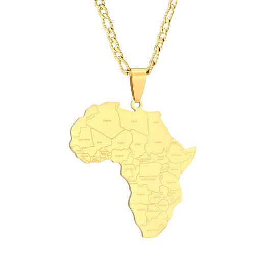 Africa coat of arms necklace