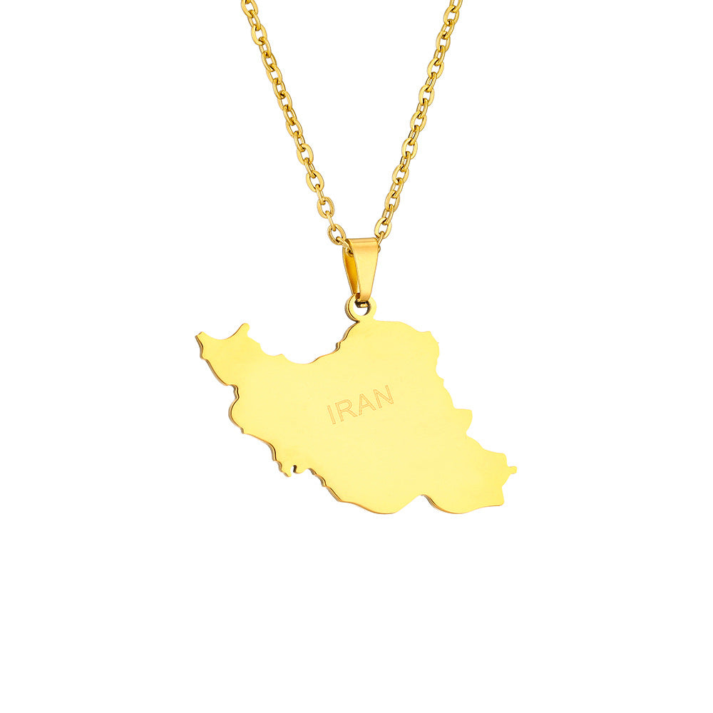 Iran coat of arms necklace