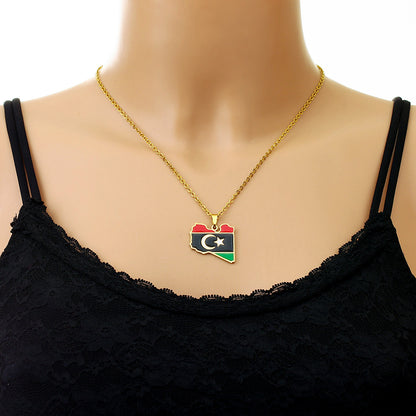 Libya coat of arms necklace