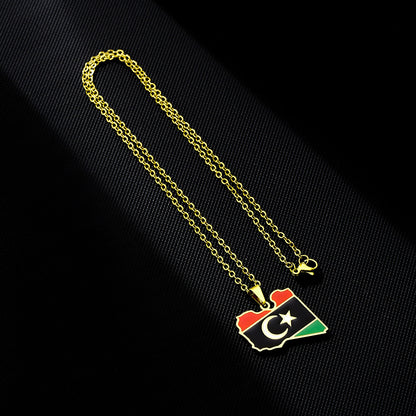 Libya coat of arms necklace