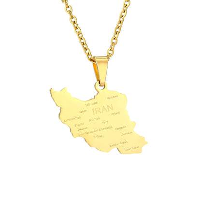 Iran coat of arms necklace