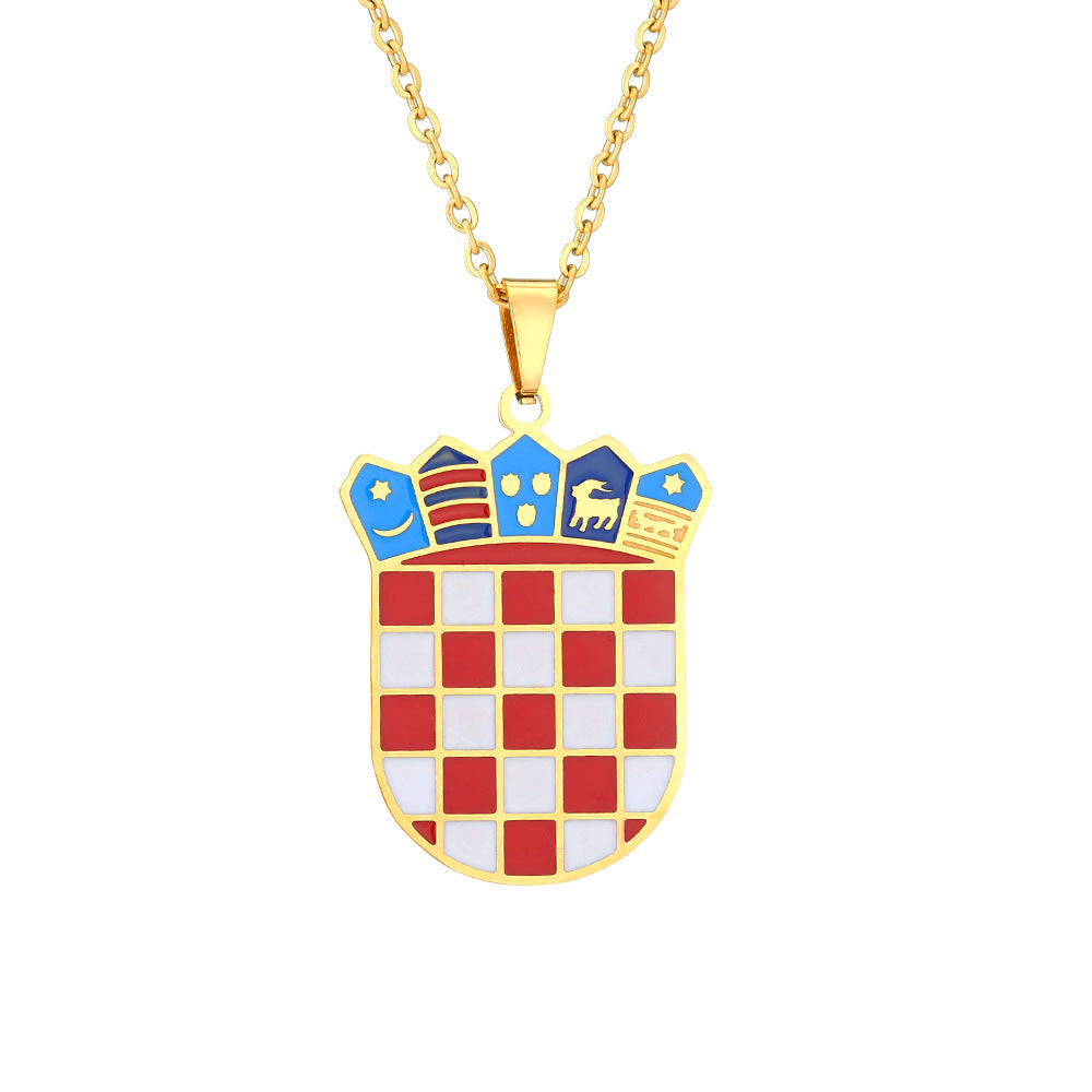 Croatia coat of arms necklace