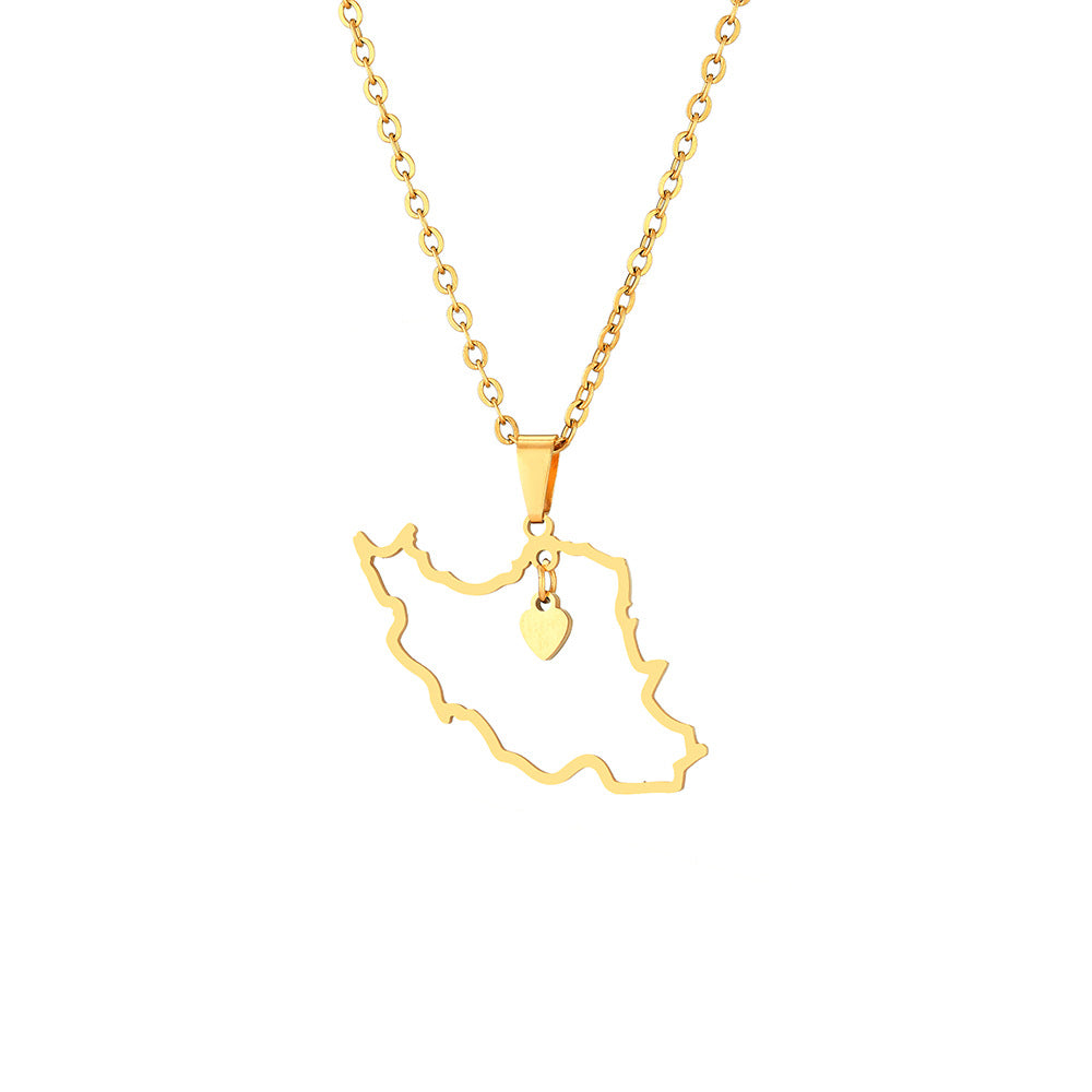 Iran coat of arms necklace