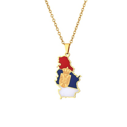 Serbia coat of arms necklace