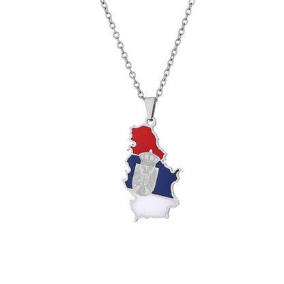 Serbia coat of arms necklace