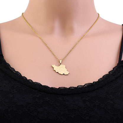 Iran coat of arms necklace