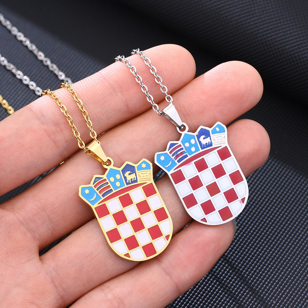 Croatia coat of arms necklace