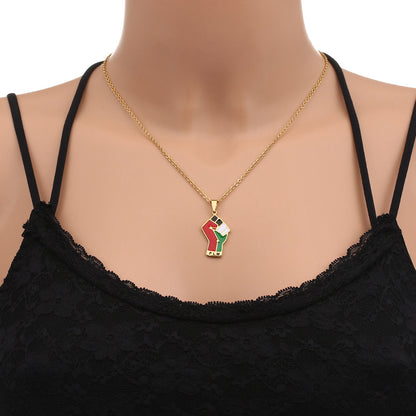 Palestine coat of arms necklace