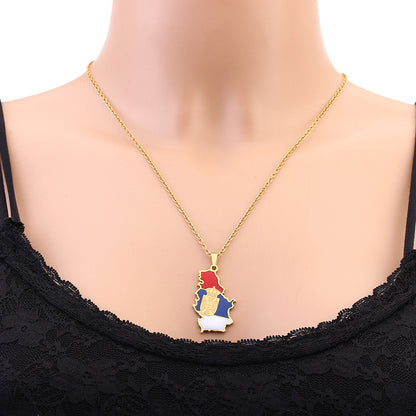 Serbia coat of arms necklace