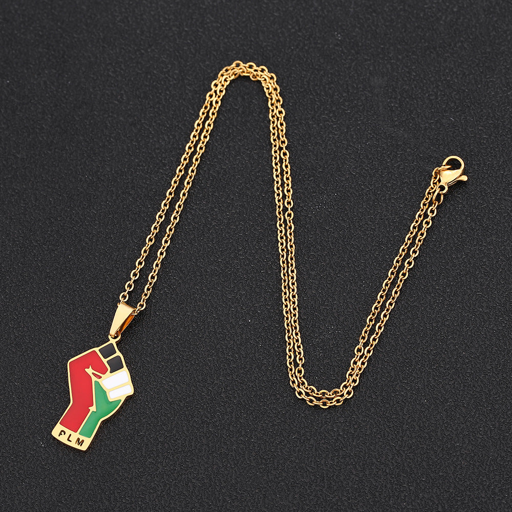 Palestine coat of arms necklace