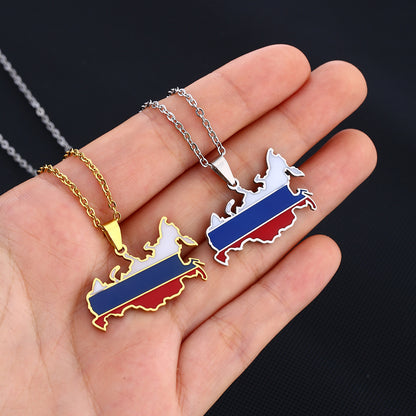 Russia coat of arms necklace