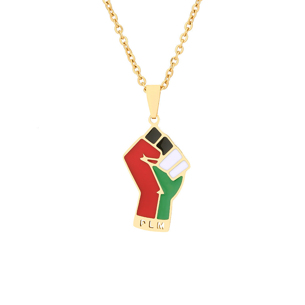 Palestine coat of arms necklace