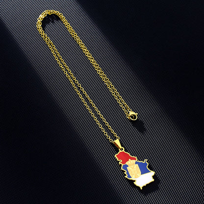 Serbia coat of arms necklace