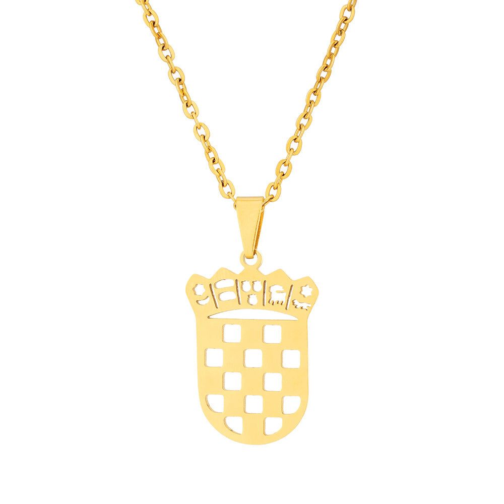 Croatia coat of arms necklace