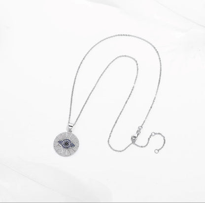 PROTECTIVE EYES NAZAR SILVER NECKLACE