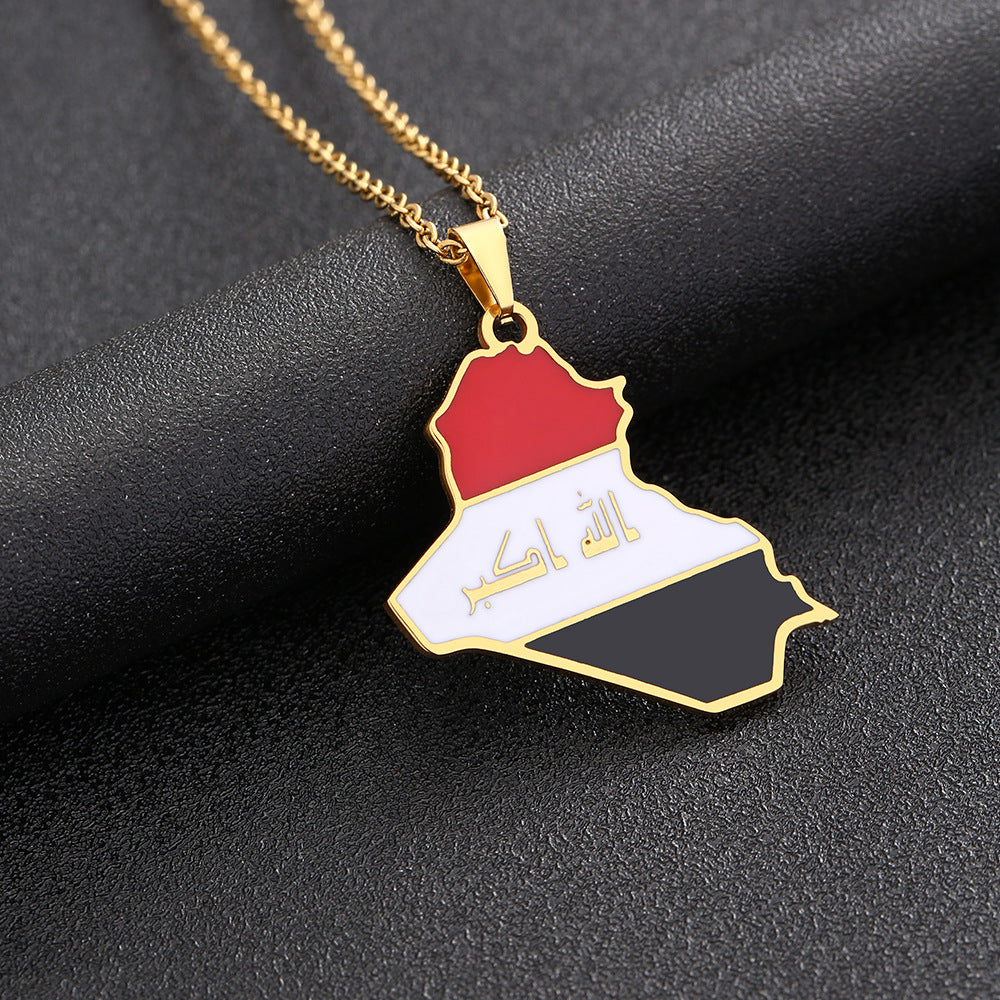 Iraq coat of arms necklace