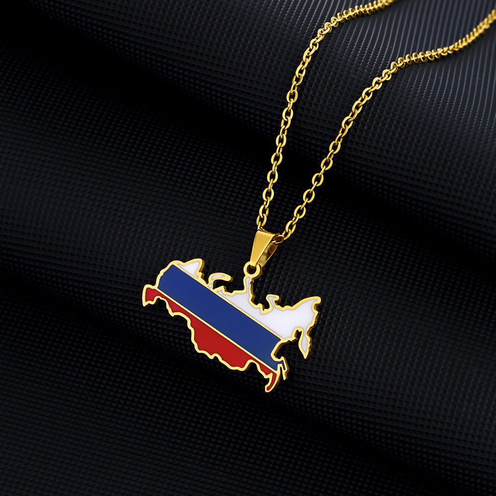 Russia coat of arms necklace