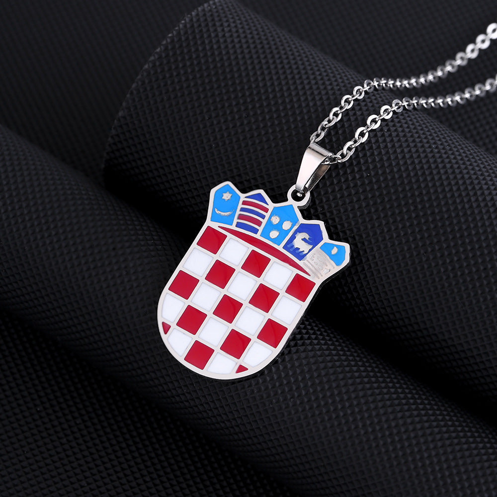 Croatia coat of arms necklace