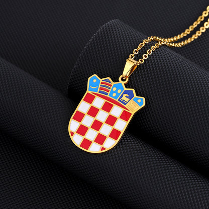 Croatia coat of arms necklace